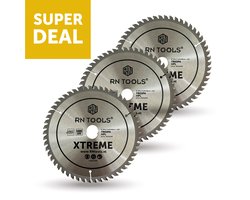 Superdeal - RNtools Cirkelzaagblad - Trespa / HPL - Ø 165 x 20 mm - 54 tanden - 3 STUKS Zaagblad