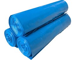 Afvalzakken 70x110cm T50 LDPE blauw - Doos 10 rollen à 25 stuks