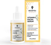 BEE&YOU Vitamine C Serum voor Stralende Gezicht - met Ferulinezuur + Hyaluronzuur + Propolis + Vitamine E - 30 ml
