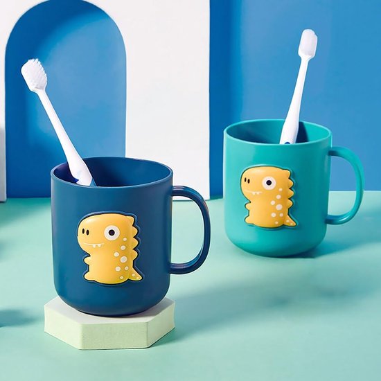 Set 2 Gobelets à Brosse à Dent - Porte-Brosse à Dents Enfant Et Adulte - Pour Salle De Bain Et Voyage