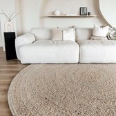 Tapis rond en laine Palermo Beige/marron clair Eva Interior - Laine - Rond 260 Ø - (XXL)
