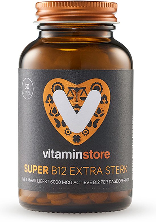 Vitaminstore - Super Vitamine B12 extra sterk - 60 zuigtabletten