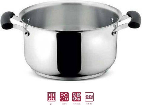 Lagostina Opéra 18/10 INOX Marmite Durable - Tous Feux Dont Induction - Sans Couvercle - 22 cm