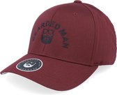 Hatstore- Half Circle Maroon Flexfit - Bearded Man Cap