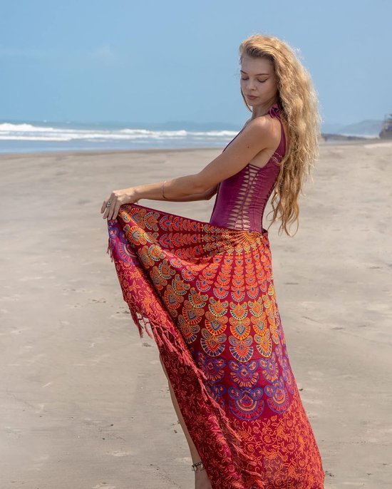 Kiiwah Dames Strand Wikkel Sarong, Cover-Up Chiffon Badpak Lang, Bikini Cover-Up Sexy Strand Wikkel Rok Sarong Pareo Zwart En Wit