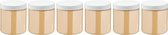 Scrubzout Sweet Orange & Cedarwood - 300 gram - Pot met witte deksel - set van 6 stuks - Hydraterende Lichaamsscrub