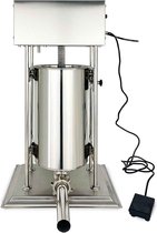 HCB® - Professionele Horeca Worstvuller - 15 liter - elektrisch - 230V - Worstenmaker - Worstmachine - 42x31.5x80 cm (BxDxH) - 15 kg