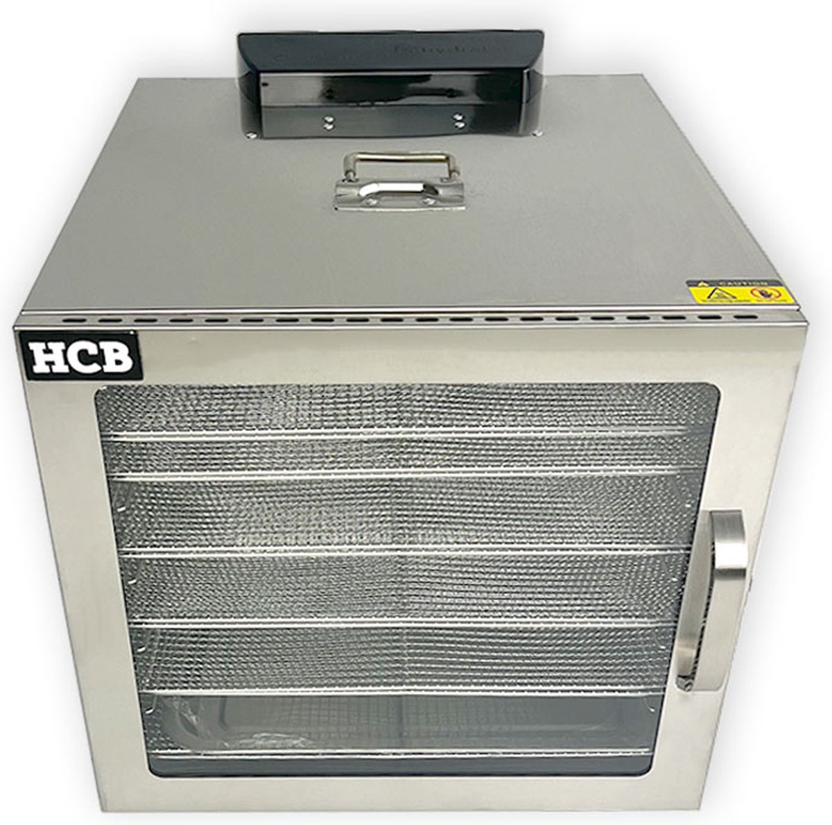 HCB® - Professionele Horeca Voedseldroger - 6 rekken - 230V - RVS droogoven - dehydrator - 46.5x40.5x40.5 cm (BxDxH) - HCB