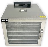 HCB® - Professionele Horeca Voedseldroger - 6 rekken - 230V - RVS / INOX droogoven - dehydrator - 46.5x40.5x40.5 cm (BxDxH) - 10 kg