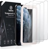 Screenprotector geschikt voor iPhone X/10/Xs en iPhone 11 Pro - Gehard Glas - Tempered Glass - Transparant en Krasbestendig – Incl. Installatie Tool - 3 Stuks