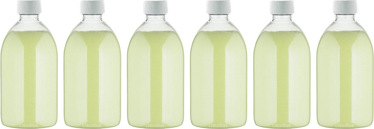 Goedkoopste Scrubzout Fresh Ginger - 650 gram - Fles met witte dop - set van 6 stuks - Hydraterende Lichaamsscrub