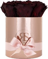 Flowerbox Longlife Zara choco - Large gamme de cadeaux de Luxe et faits à la main - Surprenez d'une manière spéciale - Les roses ont une durée de conservation de 2 ans!