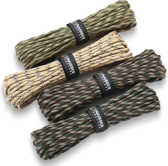 Cuerda Paracord De Nylon 4mm - 48m (4x12m) Resistente Hasta 280kg | Supervivencia, Camping Y Manualidades