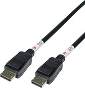 Câble Deltaco DP80-1010 DisplayPort 2.1 - Certifié DP80 - Résolution 8K - 1 mètre - Zwart