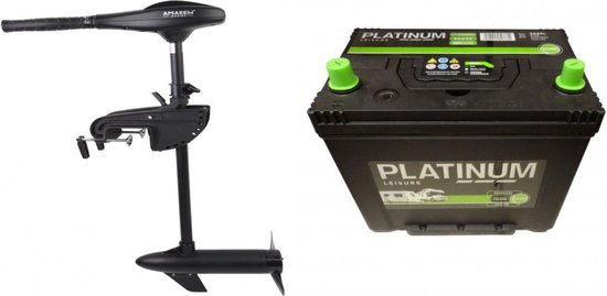 Fluistermotor 66LBS + 110ah accu