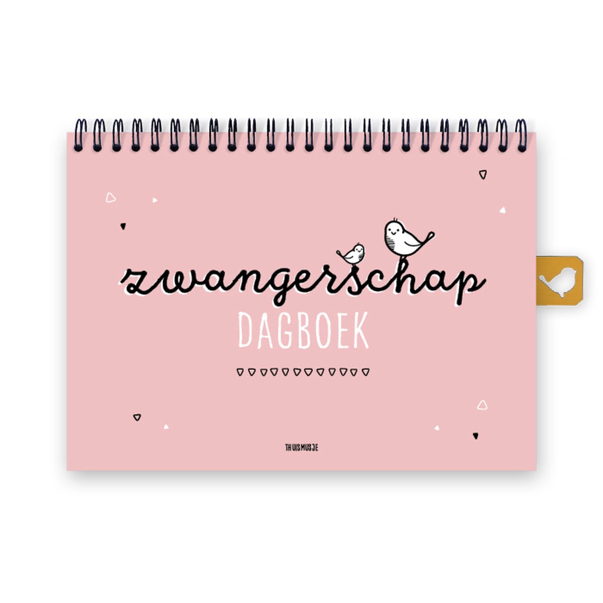 Thuismusje Zwangerschapsdagboek - Roze - A5 formaat - invulboek zwanger dagboek