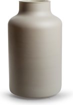 Jodeco Bloemenvaas Gigi - mat grijs - eco glas - D14,5 x H25 cm - melkbus vaas