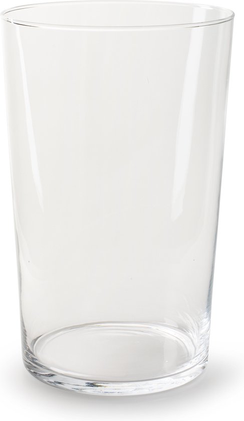 Jodeco Bloemenvaas Nina - helder transparant - glas - D22 x H35 cm - klassieke vorm vaas