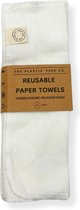 Herbruikbare Keukenpapier Keukenrol Katoen - Wit- 10 stuks | Duurzaam | Reusable UnPaper Towels | Plasticvrij | Zero-waste | The Plastic Free Co.