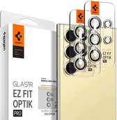 Spigen GlasTR EZ Fit Optik Pro - Camera Lens Protector Geschikt voor Samsung Galaxy S24 Ultra - met Installatieframe - Duo Pack - Geel