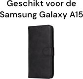 Samsung galaxy A15 black bookcase | Samsung galaxy A15 zwart boekje
