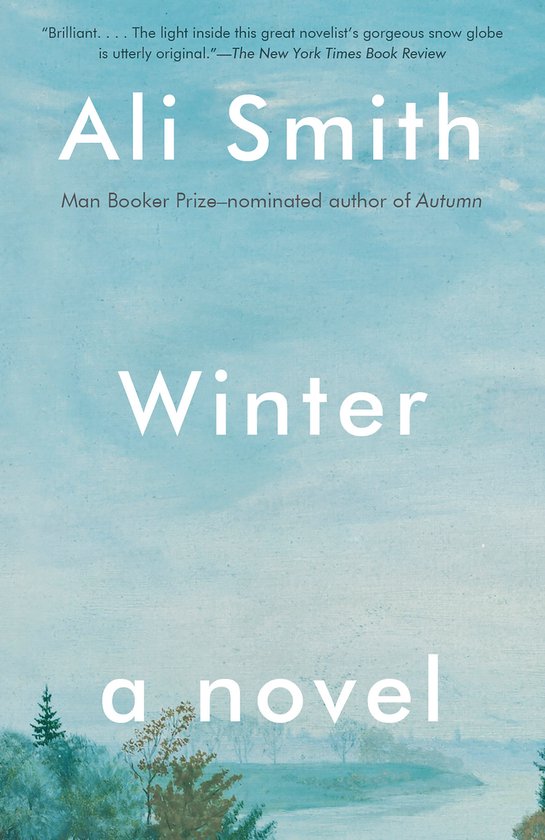 Boek 'Winter' van Ali Smith, met een winterse aquarel op de cover.