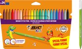 BIC Kids - Kid Couleur viltstiften - Ultra- afwasbaar - Stiften in diverse kleuren - 2.8mm punt - 24 stuks