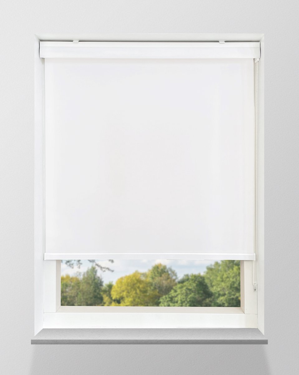 Rolgordijn Lichtdoorlatend - Wit - 47x175cm - Full Colour - Met Cassette - Op maat gemaakt