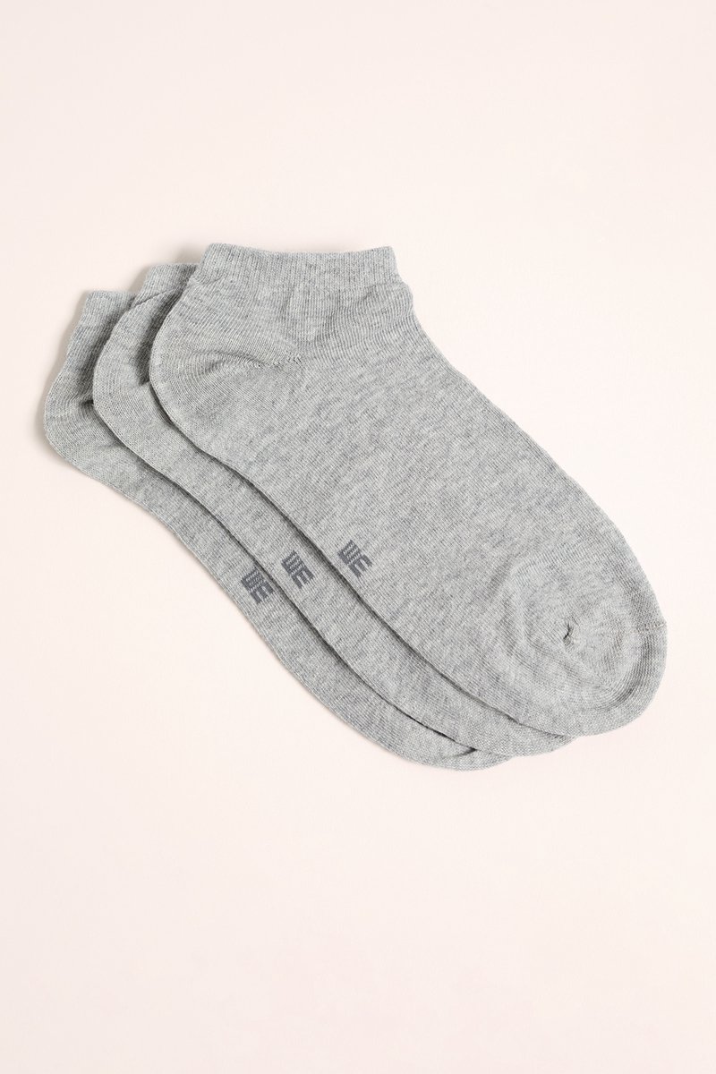 WE Fashion Heren sneakersokken, 3-pack