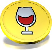 CombiCraft wijn consumptiemunten geel - Ø29mm - 100 stuks