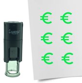 CombiCraft Stempel Euro teken 10mm rond - groene inkt