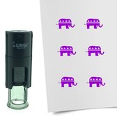 CombiCraft Stempel Olifant van de Republikeinen 10mm rond - paarse inkt