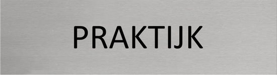 Plaque de porte en aluminium Practice 165x45mm avec ruban adhésif