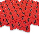 CombiCraft breekmunten van gerecyceld plastic in het rood - 1000 breekmunten