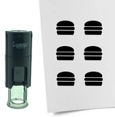 CombiCraft Stempel Hamburger 10mm rond - zwarte inkt
