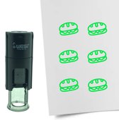 CombiCraft Stempel Broodje 10mm rond - groene inkt