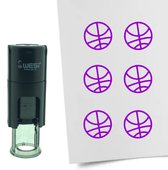 CombiCraft Stempel Basketbal 10mm rond - paarse inkt