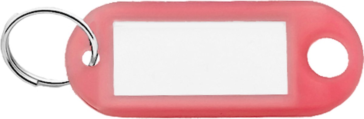 Sleutellabels Transparant Rood - 100 stuks