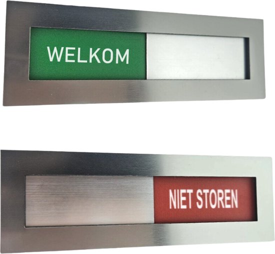Welkom Niet Storen bordje in kunststofprofiel 178 x 50 mm - CombiCraft