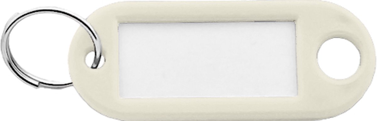 Sleutellabels Gebroken wit - 100 stuks