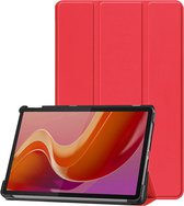 Hoes Geschikt voor Lenovo Tab M11 Hoes Tri-fold Tablet Hoesje Case - Hoesje Geschikt voor Lenovo Tab M11 (11 inch) Hoesje Hardcover Bookcase - Rood