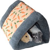 Tunnel pour rongeurs Snuggle 'n Sleep Carrot - Jouets pour rongeurs - Gris / Orange - 37 x 31 x 25 cm
