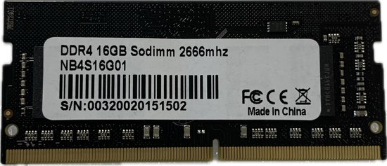16.GB DDR4 - 2666Mhz - PC4-21300 (2x4chips) laptop / notebook Sodimm geheugen