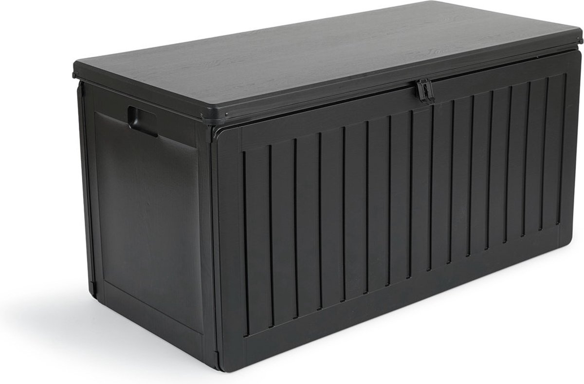 909 Outdoor Premium opbergbox - UV-bestendig, Vorstvrij, Waterdicht - 270L - 109x52x55 cm - Zwart op Prijzenvolger.com