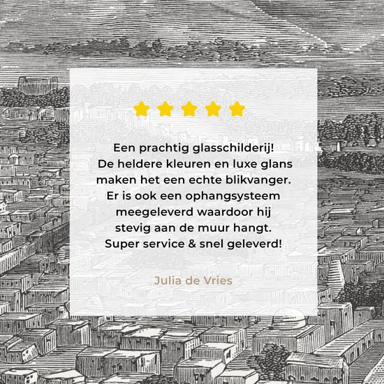 MuchoWow® Peinture sur verre 50x50 cm - Peinture sur verre acrylique - Illustration Zwart de Kaboul en Afghanistan dans les montagnes - Photo sur verre - Peintures