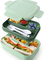 Lunchbox voor volwassenen Stapelbare Bento-lunchboxcontainer met 8 compartimenten Lekvrije lunchcontainers Ingebouwde sauscontainer Gebruiksvoorwerpen
