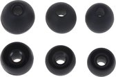 Ibley Zachte siliconen oortips zwart - 3 paar / 3 maten - universeel geschikt - S / M / L formaat - oordopjes set - voor oortjes