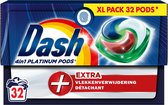 Dash Wasmiddelcapsules 4in1 Pods +Extra Vlekkenverwijderaar - 4 x 32 stuks - Voordeelverpakking