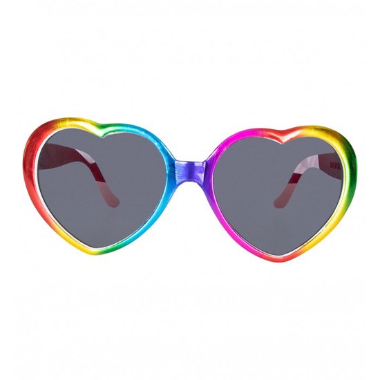 Hartjes zonnebril - Festival bril - Rave bril - Glasses - Pride - Regenboog