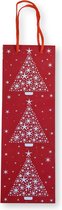 3 Luxe Fles Cadeauverpakkingen kerstboom - 36x12x9,5cm - Cadeautasjes